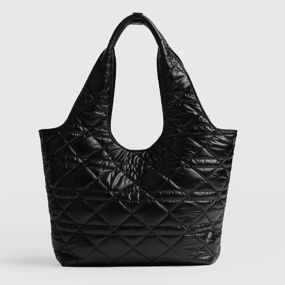 Saint + Sofia Stella Shoulder Tote Bag - Gloss Black - Picture 8 of 10